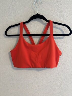 girlfriend collective Lou orange sports bra size large